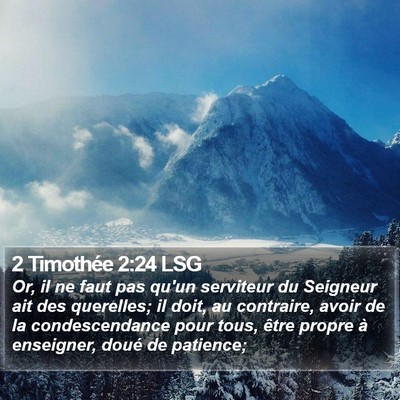 2 Timothée 2:24 LSG Bible Verse Image