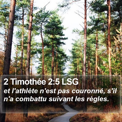 2 Timothée 2:5 LSG Bible Verse Image