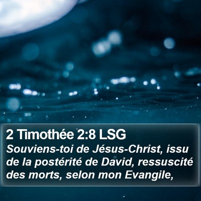 2 Timothée 2:8 LSG Bible Verse Image