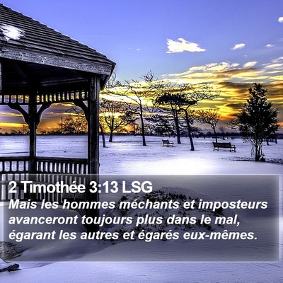 2 Timothée 3:13 LSG Bible Verse Image