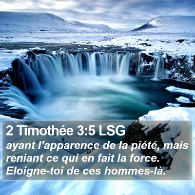 2 Timothée 3:5 LSG Bible Verse Image