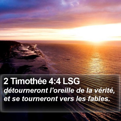 2 Timothée 4:4 LSG Bible Verse Image