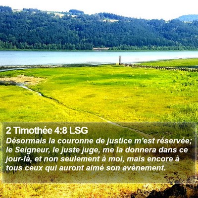 2 Timothée 4:8 LSG Bible Verse Image