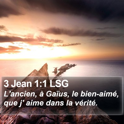 3 Jean 1:1 LSG Bible Verse Image