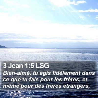 3 Jean 1:5 LSG Bible Verse Image