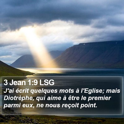 3 Jean 1:9 LSG Bible Verse Image