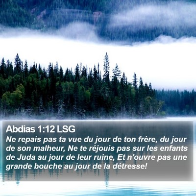 Abdias 1:12 LSG Bible Verse Image