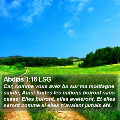 Abdias 1:16 LSG Bible Verse Image