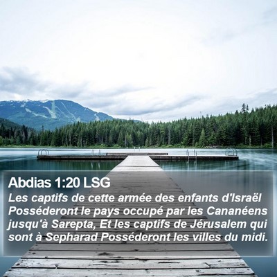 Abdias 1:20 LSG Bible Verse Image
