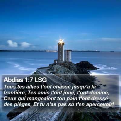 Abdias 1:7 LSG Bible Verse Image