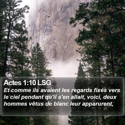 Actes 1:10 LSG Bible Verse Image