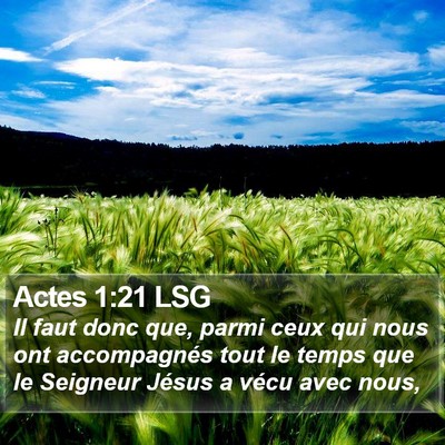 Actes 1:21 LSG Bible Verse Image