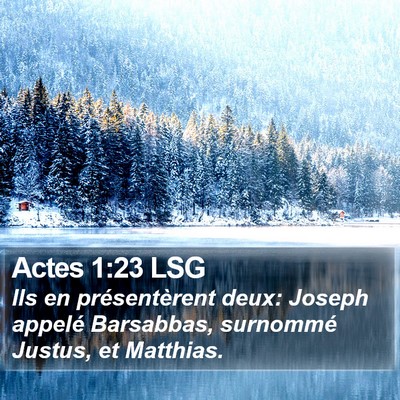 Actes 1:23 LSG Bible Verse Image