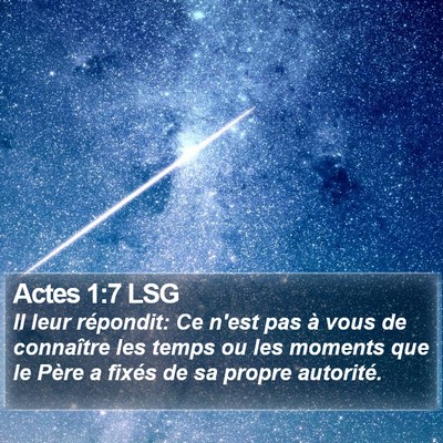 Actes 1:7 LSG Bible Verse Image