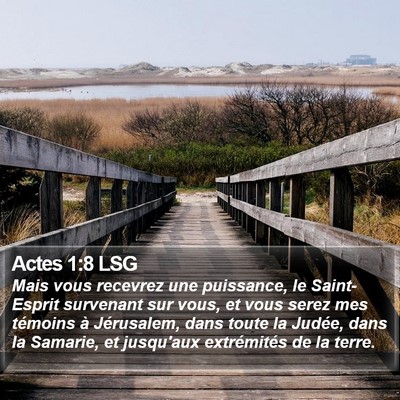 Actes 1:8 LSG Bible Verse Image