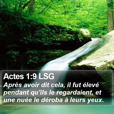 Actes 1:9 LSG Bible Verse Image