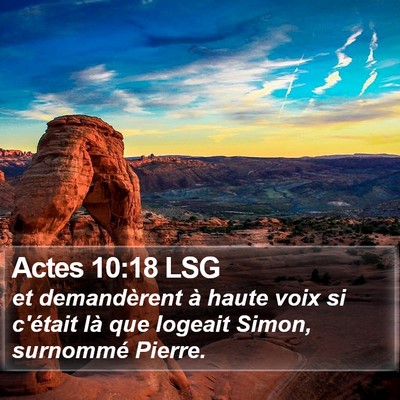 Actes 10:18 LSG Bible Verse Image