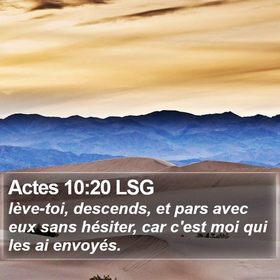 Actes 10:20 LSG Bible Verse Image