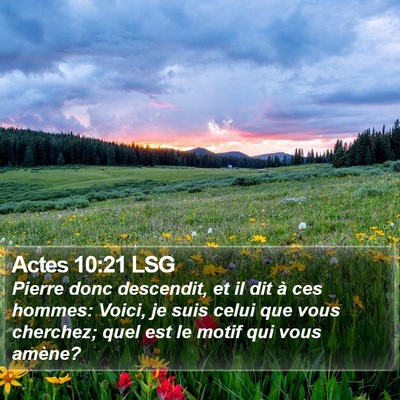 Actes 10:21 LSG Bible Verse Image