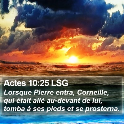 Actes 10:25 LSG Bible Verse Image