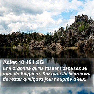 Actes 10:48 LSG Bible Verse Image