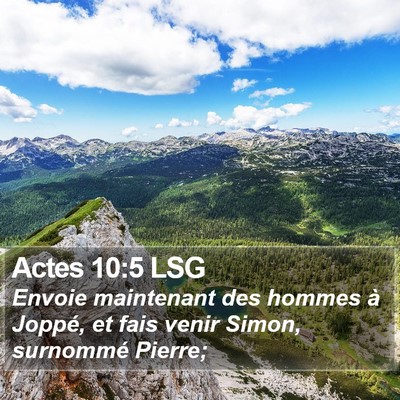 Actes 10:5 LSG Bible Verse Image