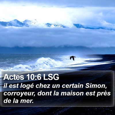 Actes 10:6 LSG Bible Verse Image