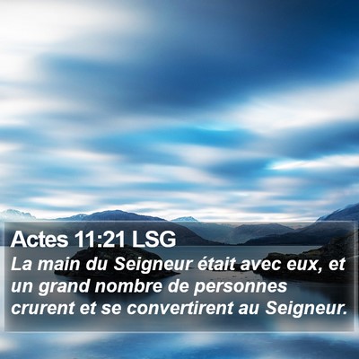 Actes 11:21 LSG Bible Verse Image
