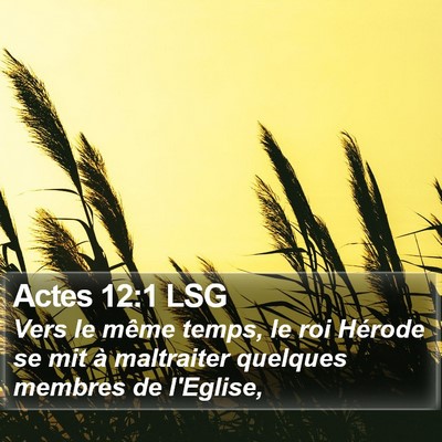 Actes 12:1 LSG Bible Verse Image