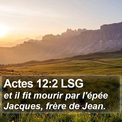 Actes 12:2 LSG Bible Verse Image