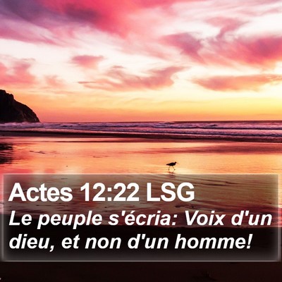 Actes 12:22 LSG Bible Verse Image