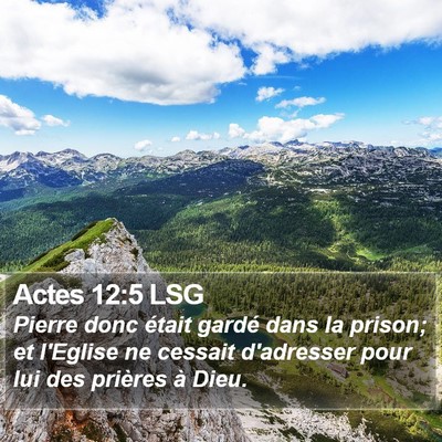 Actes 12:5 LSG Bible Verse Image