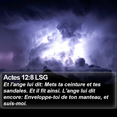Actes 12:8 LSG Bible Verse Image