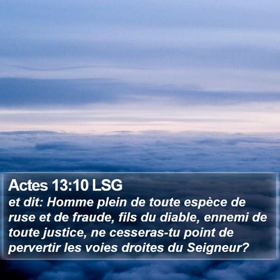 Actes 13:10 LSG Bible Verse Image