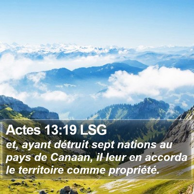 Actes 13:19 LSG Bible Verse Image