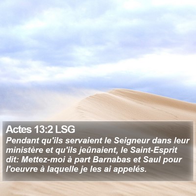 Actes 13:2 LSG Bible Verse Image