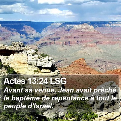 Actes 13:24 LSG Bible Verse Image