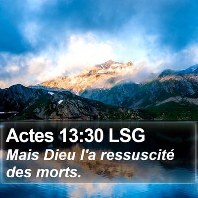 Actes 13:30 LSG Bible Verse Image