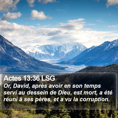Actes 13:36 LSG Bible Verse Image