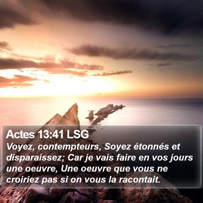Actes 13:41 LSG Bible Verse Image