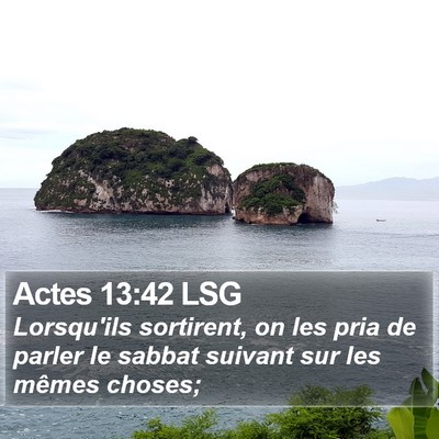 Actes 13:42 LSG Bible Verse Image