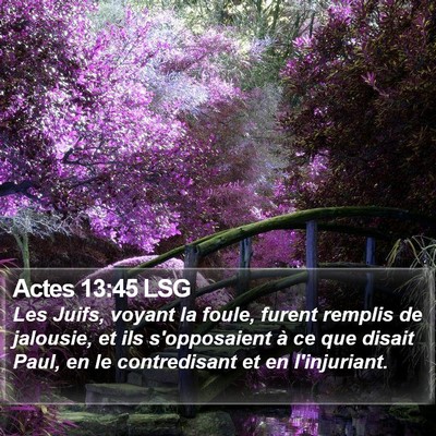 Actes 13:45 LSG Bible Verse Image