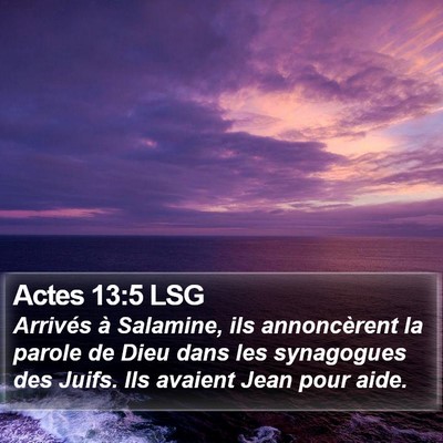 Actes 13:5 LSG Bible Verse Image