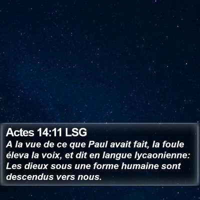 Actes 14:11 LSG Bible Verse Image