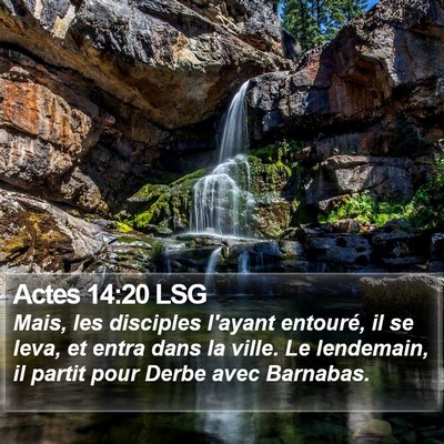 Actes 14:20 LSG Bible Verse Image