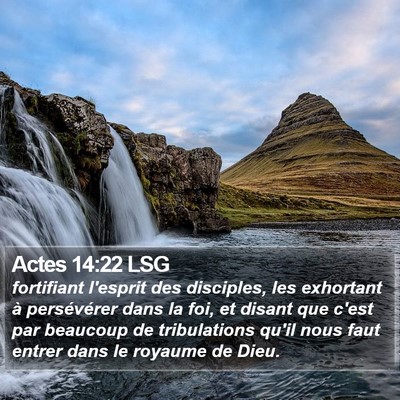 Actes 14:22 LSG Bible Verse Image