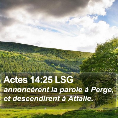 Actes 14:25 LSG Bible Verse Image