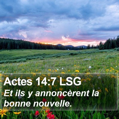 Actes 14:7 LSG Bible Verse Image
