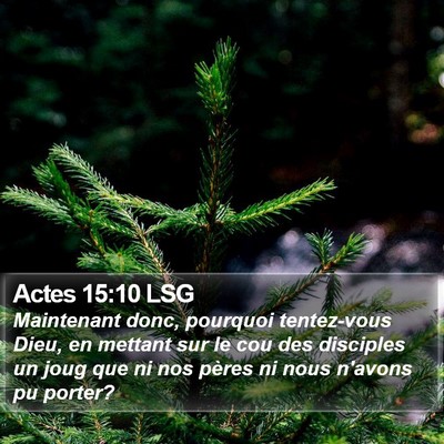 Actes 15:10 LSG Bible Verse Image