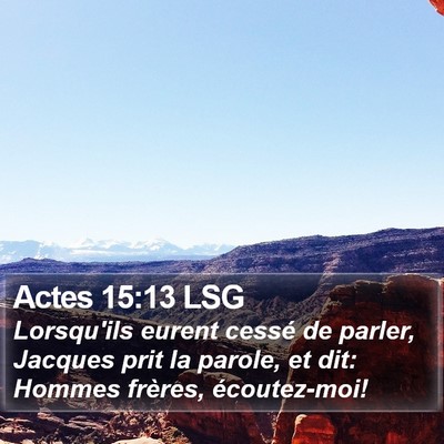 Actes 15:13 LSG Bible Verse Image